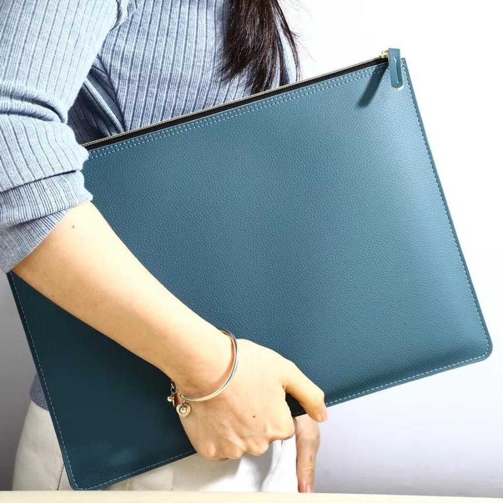 A4 Business Briefcase with Zipper Document Bag 2025 Tablet Bag Professional Use