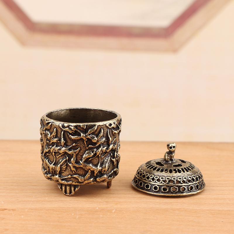 Курильница с красным венцом журавля, буддийская палочка для благовоний, мини-курильница из сандалового дерева, украшение для домашнего декора