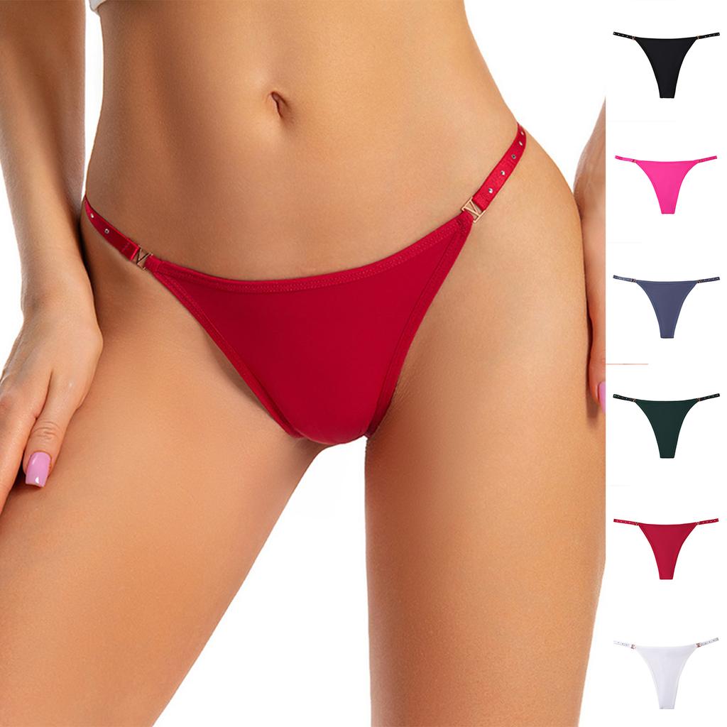 Ladies' Breathable Thin Strap Thong Underwear