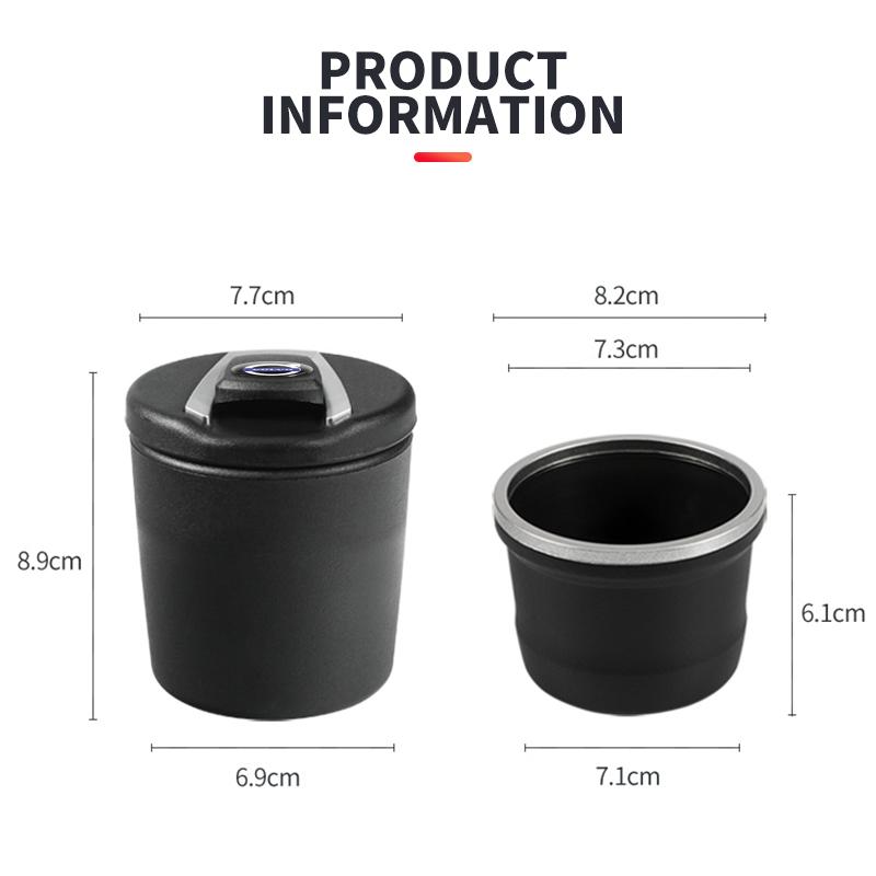 Portable Car LED Ashtray Auto Ashtray Cigarette Ash Holders Cup For Volvo C30 V40 V60 S40 S60 XC60 XC90 XC40 S80 S90 S80L S60L