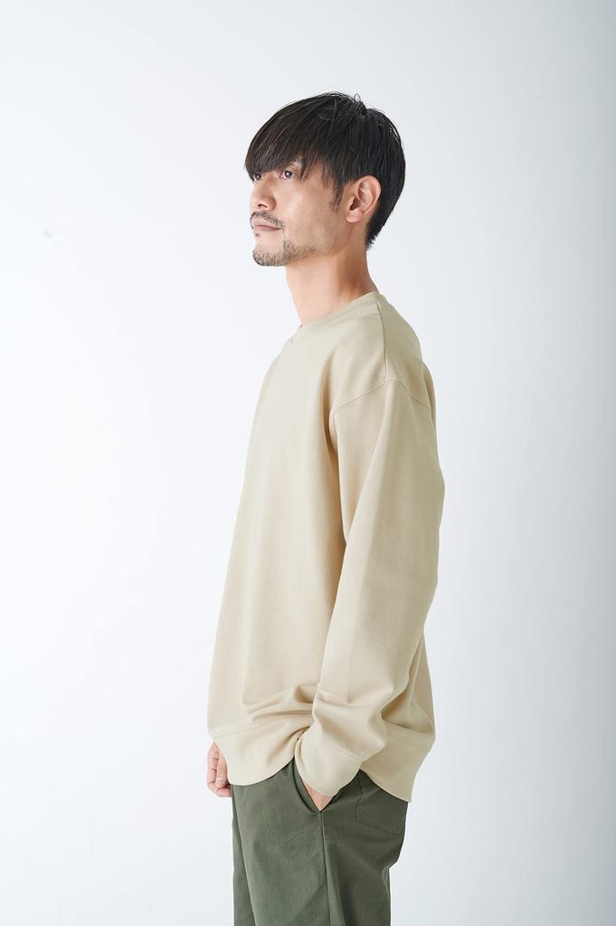 Amazon Essentials Men's Wide Fit Crew Neck Sweatshirt (formerly WHOLEPERSON), Beige, Size M