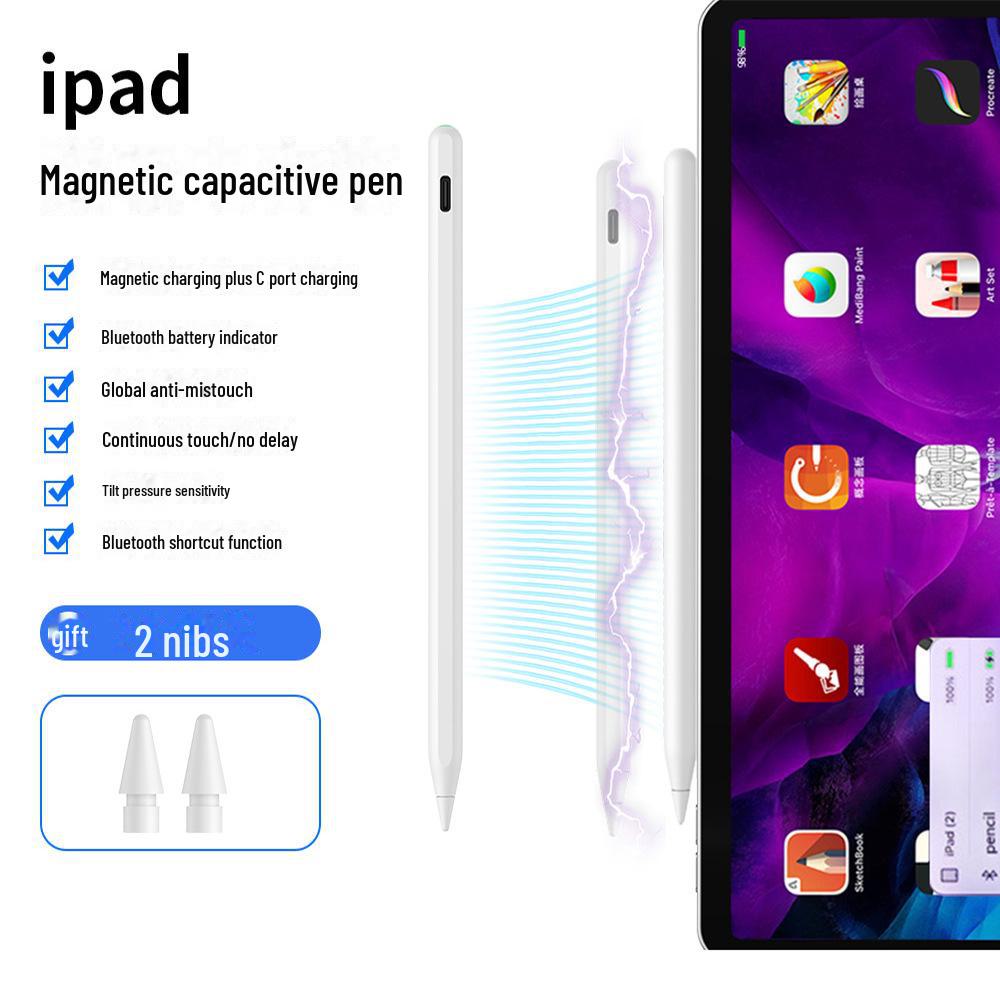 Магнитный чехол-зарядка для Apple Pencil 2-го поколения, сменный и емкостный стилус