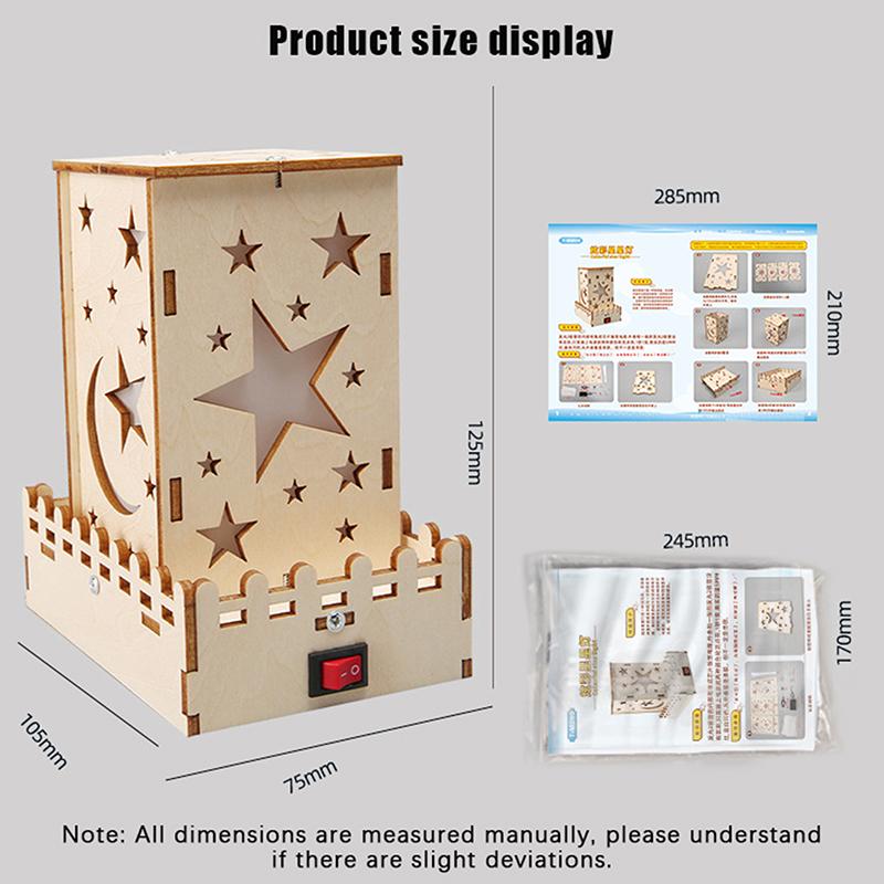 Деревянные разноцветные звездные огни наборы DIY научные строительные проекты 3D деревянные головоломки сборка модель набор развивающие игрушки для мальчиков и девочек