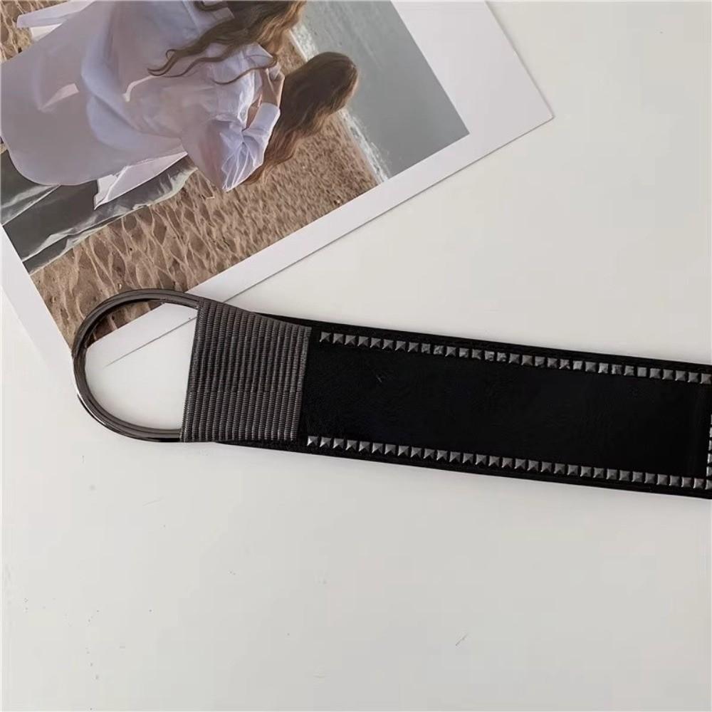 Elastic Rivets Waist Corset PU Waistband Vintage Wide Waist Belt  Women