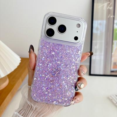 Роскошные Блестящие Чехлы Для Телефона С Блестками И Пайетками Для iPhone 17 Air 16 15 14 13 12 11 Pro Max Plus Мягкий Силиконовый Блестящий Чехол С Капельным Клеем