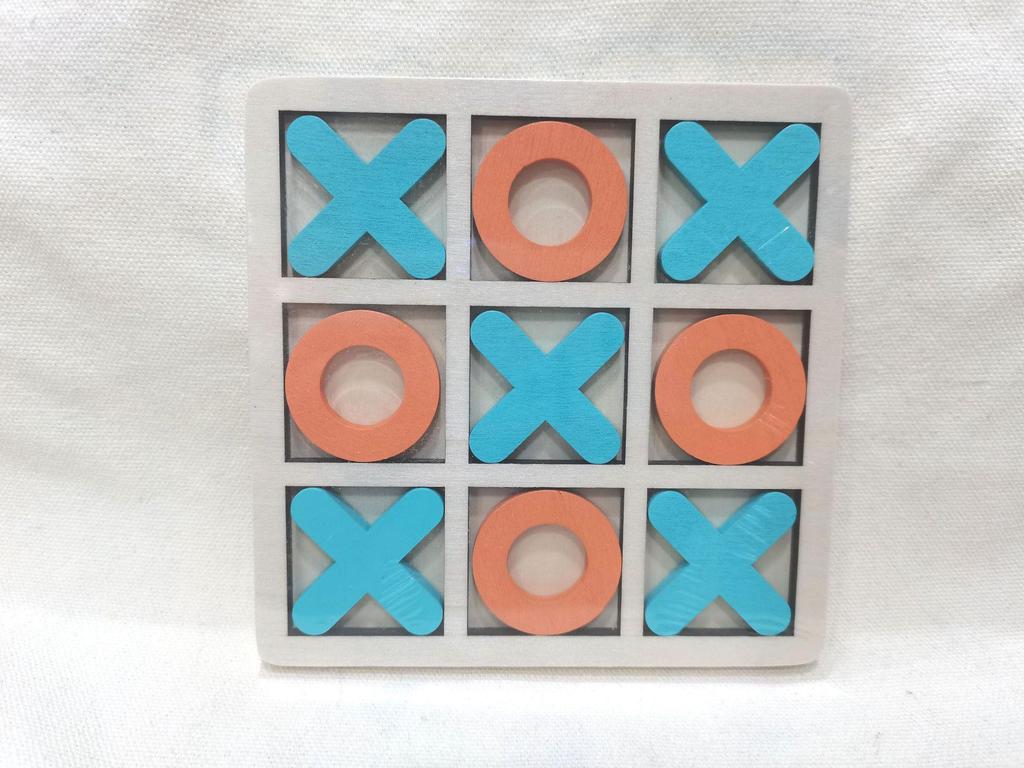Wooden XO Tic-Tac-Toe Puzzle: Children's Early Education & Thinking Exercise Game for Kindergarten