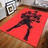 Boxing Champion on Red Background Print Carpet for Bedroom Living Room Bedside Sofa Floor Mat Modern Home Decor Area Rug