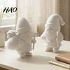 Holiday Tabletop Decor 3D Printed Santa Claus Figure for DIY Painting, Christmas Personalized Gift Ornament, White Resin Figurine Desk Shelf