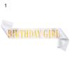 Gifts Glitter Party Decoration Ribbons Birthday Girl Shoulder Girdle Satin Sash