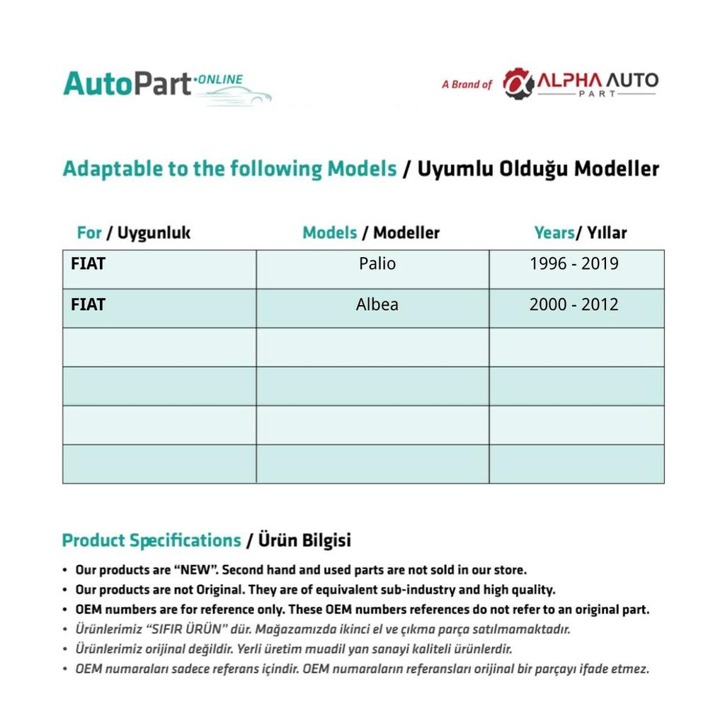 Провод внутреннего открытия передней двери-правый-левый-SET для Fiat Albea Palio