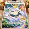 Flannel BlanketPokémon Custom Name Text Personalized Soft Warm Throw Blanket Home Decor Gift