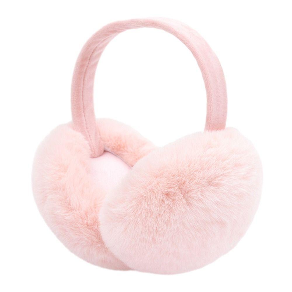 Мягкие плюшевые наушники с защитой от холода, зимние теплые складные наушники из искусственного меха, подарки