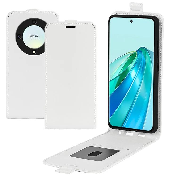 Чехол для телефона с держателем для карт Honor X9a 5G Crazy Horse с текстурой из искусственной кожи и вертикальной откидной крышкой