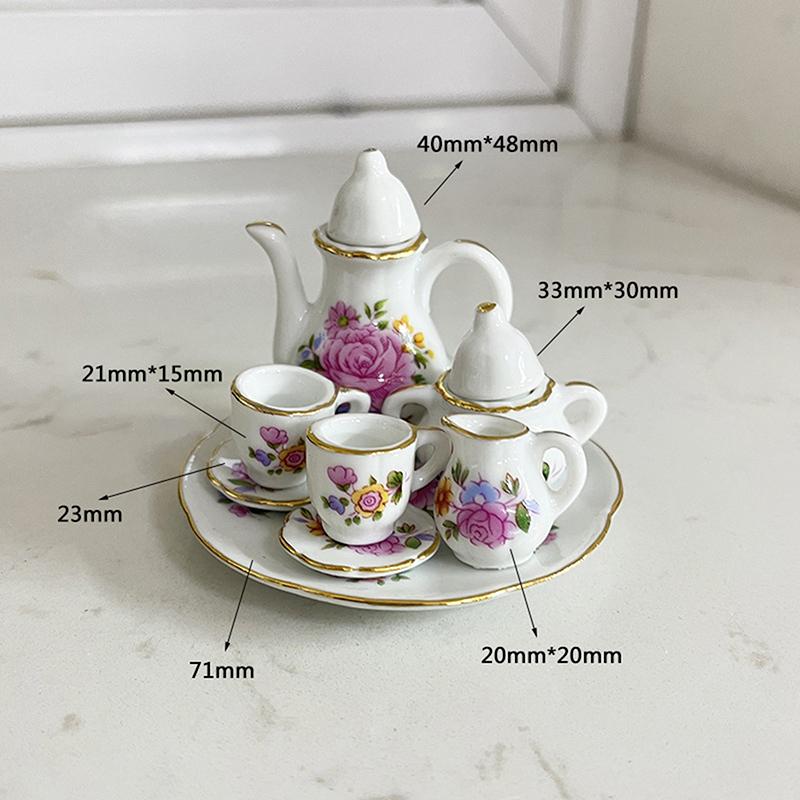 1:12 кукольных миниатюрных мини-керамических чайных сервизов, мебель, модель для дома, декор, игрушка, кукольный дом, аксессуары