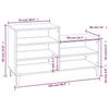 Shoe Rack Concrete Grey 102 x 36 x 60 cm Particleboard