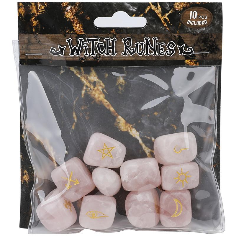 10PC Natural Red Agate Crystal Fortune Telling Witch Runes Stone Mineral Tumbled Carnelian Gemstone Divination Runestone Healing