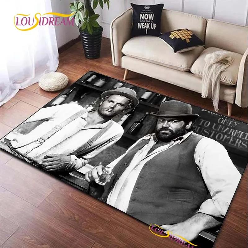 Bud Spencer  Terence Hill Area Rug Living Room Bedroom Decorat Yoga Carpet Kitchen Un-slip Floor Mat pography props Alfombra