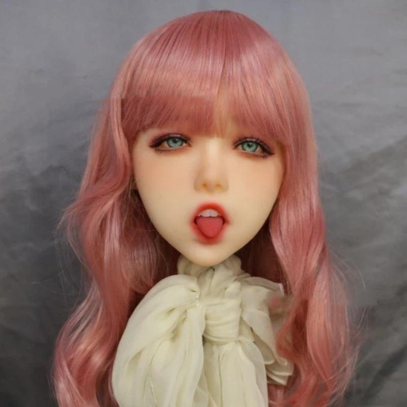 Голова секс-куклы для взрослых Изысканный макияж Tpe Мягкая резиновая голова Вылеплена со ртом Оральный секс Игрушка для взрослых мужчин