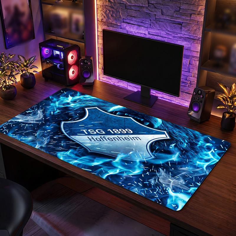 TSG Hoffenheim FC Theme Pattern Mouse Pad, Soccer Logo Design XXL Gaming Desk Mat Non-Slip Computer Mouse Pad