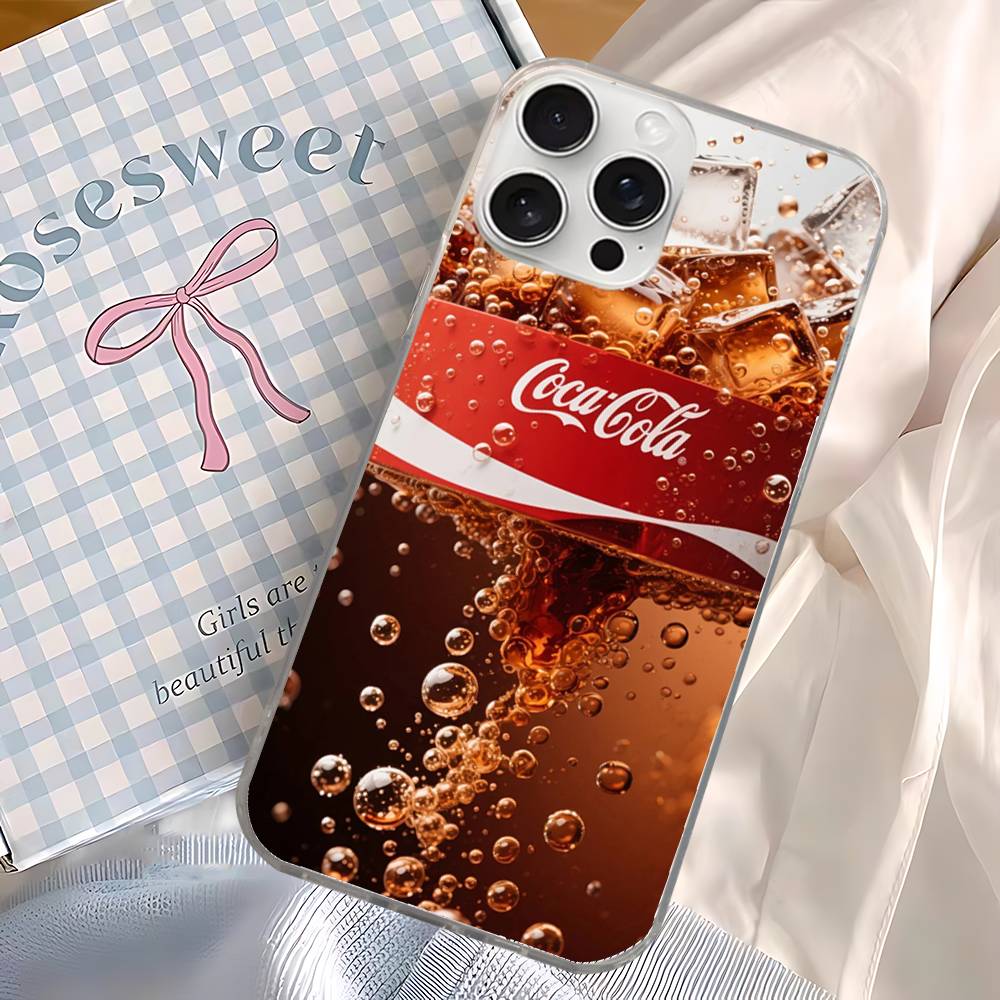 C-CocaC-Cola Для iPhone 14 Pro Max 13 17 11 16 12 15 Air Plus Матовый Цветной Чехол для Телефона