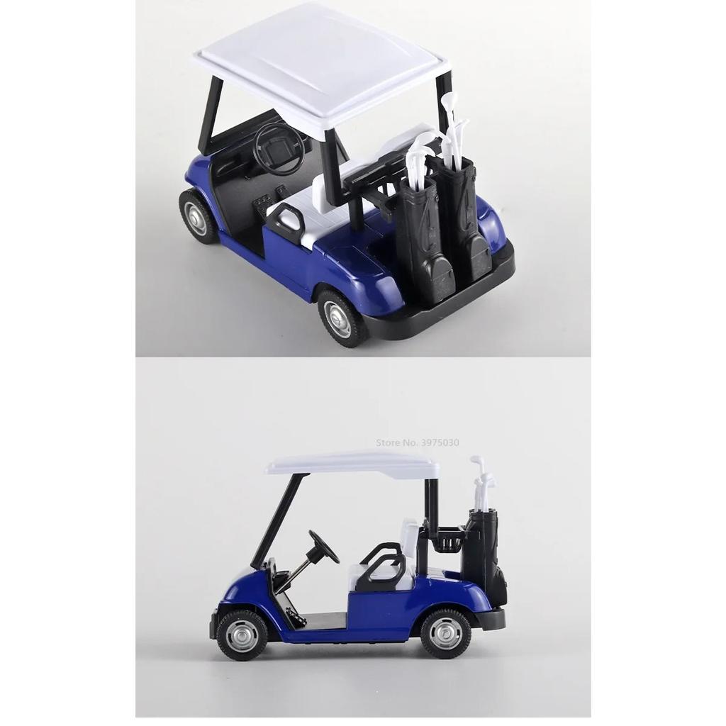 1/20 Scale Alloy Golf Cart Model Toys Metal Diecast Car Model High Simulation Pull Back Vehicle Toy Collection Boy Birthday Gift