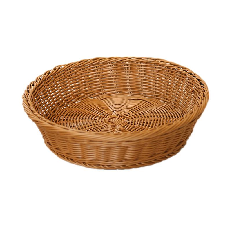 Rattan Fruit Basket Supermarket Display Basket Rattan Supermarket Fruit And Vegetable Basket Round Fruit Basket