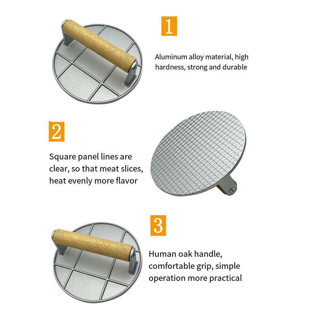 Сверхпрочный пресс для бургеров Легко чистить Пресс для барбекю Гриль Прочный пресс для котлет Сэндвичи