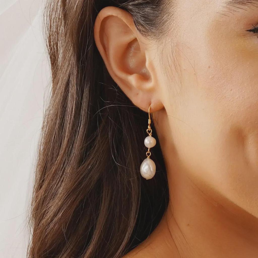 Высококачественные длинные серьги с кисточками из 18-каратного жемчуга: Просто и модно