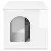 Cat House Glossy White 85 x 55 x 50 cm Engineered Wood