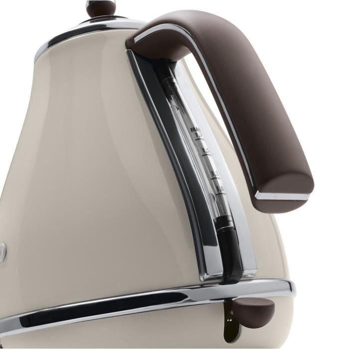 Bouilloire électrique Icona Vintage - DELONGHI - KBOV 2001.BG - 1.7 L - Résistance cachée en inox