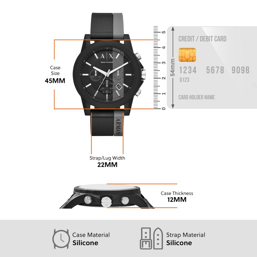 [AX Armani Exchange] Часы AX1331 мужские разноцветные подлинный импортный продукт