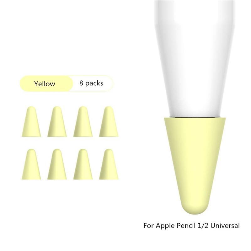 8 шт. Мягкий силиконовый сменный наконечник Чехол для Apple Pencil Стилус для сенсорного экрана Чехол Наконечник Защитная крышка для Apple Pencil 1 2
