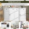 Large Sideboard with 4 Doors And 2 Drawers, Modern Buffet Cabinet for Dining Room and Living Room, 150 X 40 X 86cm