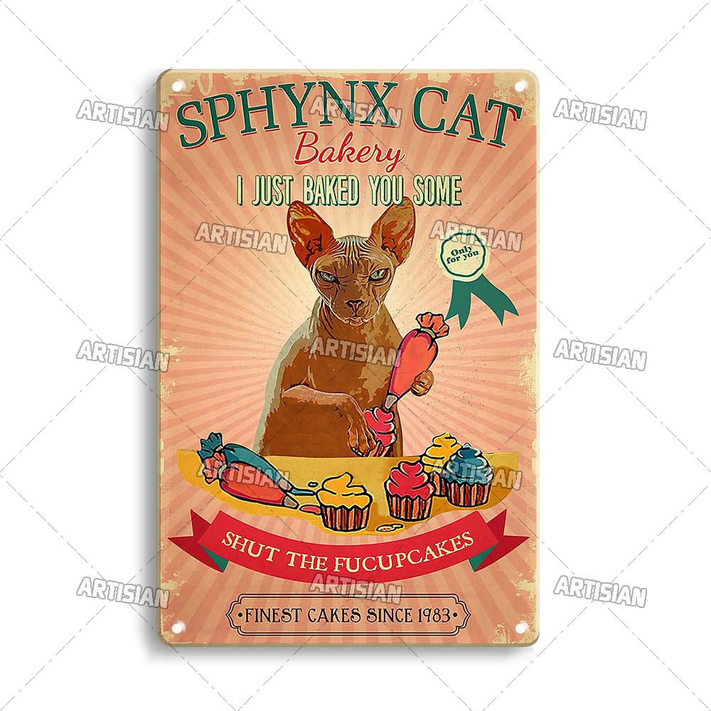 Артизан Кот Ретро Металлический Знак Забавный Питомец Винтажный Знак Декоративная Жестяная Табличка Гараж Бар Паб Клуб Кухня Дом Человек Пещера Настенный Декор