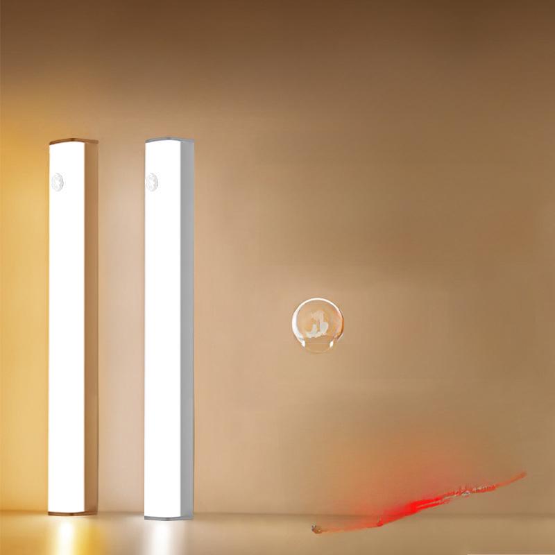 Беспроводная перезаряжаемая светодиодная лента с датчиком движения с магнитными и самоклеящимися вариантами для шкафов и гардеробов