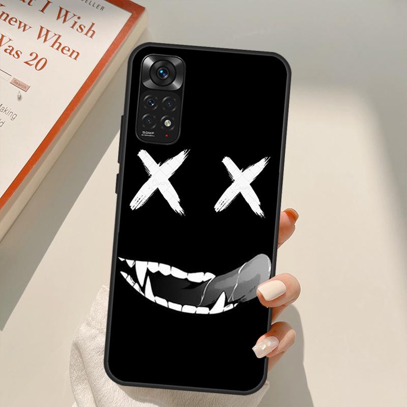 Чехол для игрового телефона со страшной улыбкой, скелетом дьявола для Redmi 10A 10C 9A 9C 9T K40 K50 для Redmi Note 11S 10S 9S 9 10 11 Pro