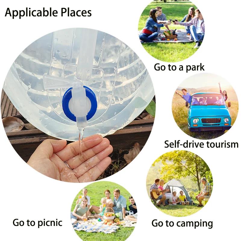 15-Liter folding portable emergency storage bucket, telescopic bucket