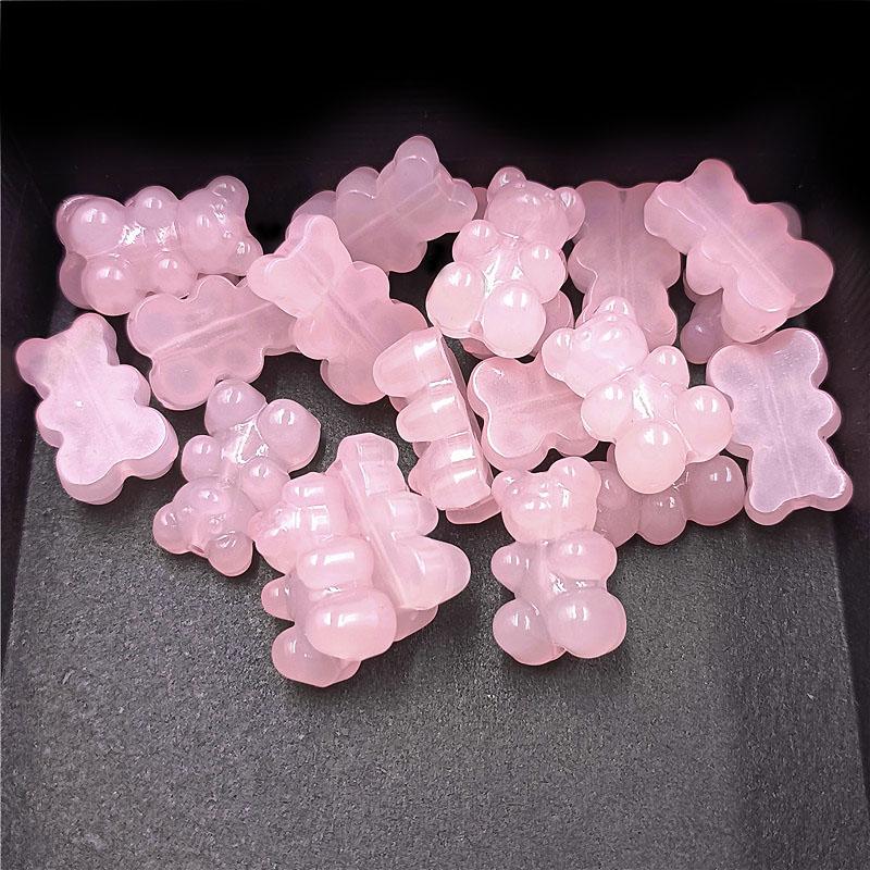 10 шт. 12*19 мм ночное свечение, конфеты, желе, вертикальное отверстие, медведь для DIY, браслет, ожерелье, шпилька, материал, аксессуары ручной работы, ювелирные аксессуары