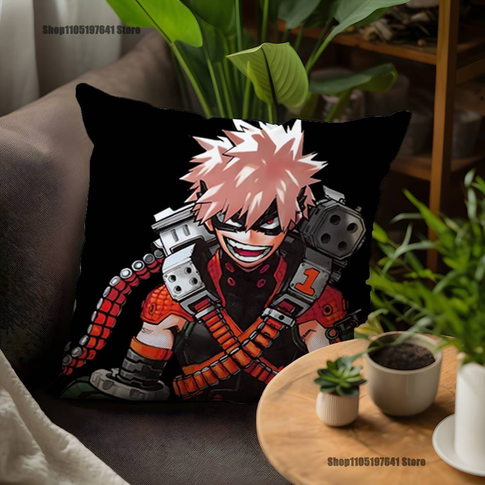 H-Hero Katsuki B-Bakugos Pillow Case For Sofa Decor Car Office Room Printing Cushion Cover Decorations And Protector