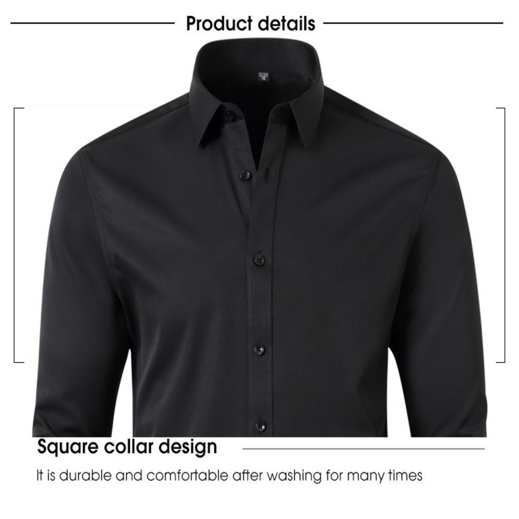 Men's Slim Fit Elastic Shirt, Business Thin Shirt
