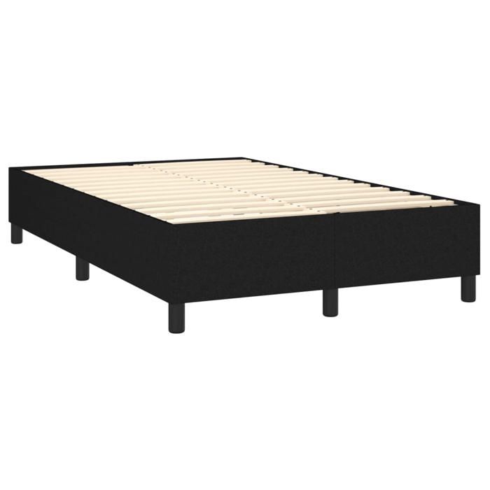 Maison Exclusive - Sommier à lattes de lit avec matelas Noir 120x200 cm Tissu