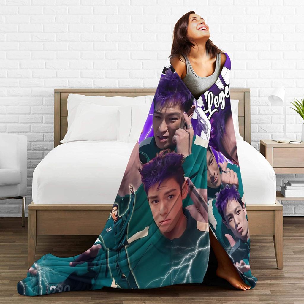 Thanos Legend Choi Seung hyun Vintage Blanket T.O.P Wool Funny Soft Throw Blankets for Bedspread Spring/Autumn