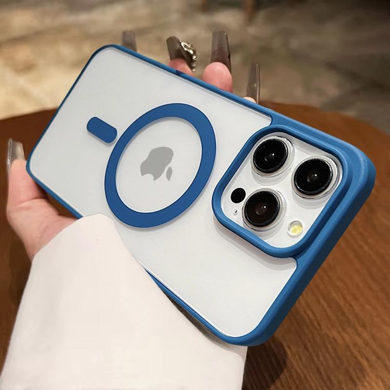 Модный чехол для телефона для iPhone 17 16 15 14 13 12 11 Pro Max Plus 17 Air для Magsafe Прозрачная акриловая магнитная крышка