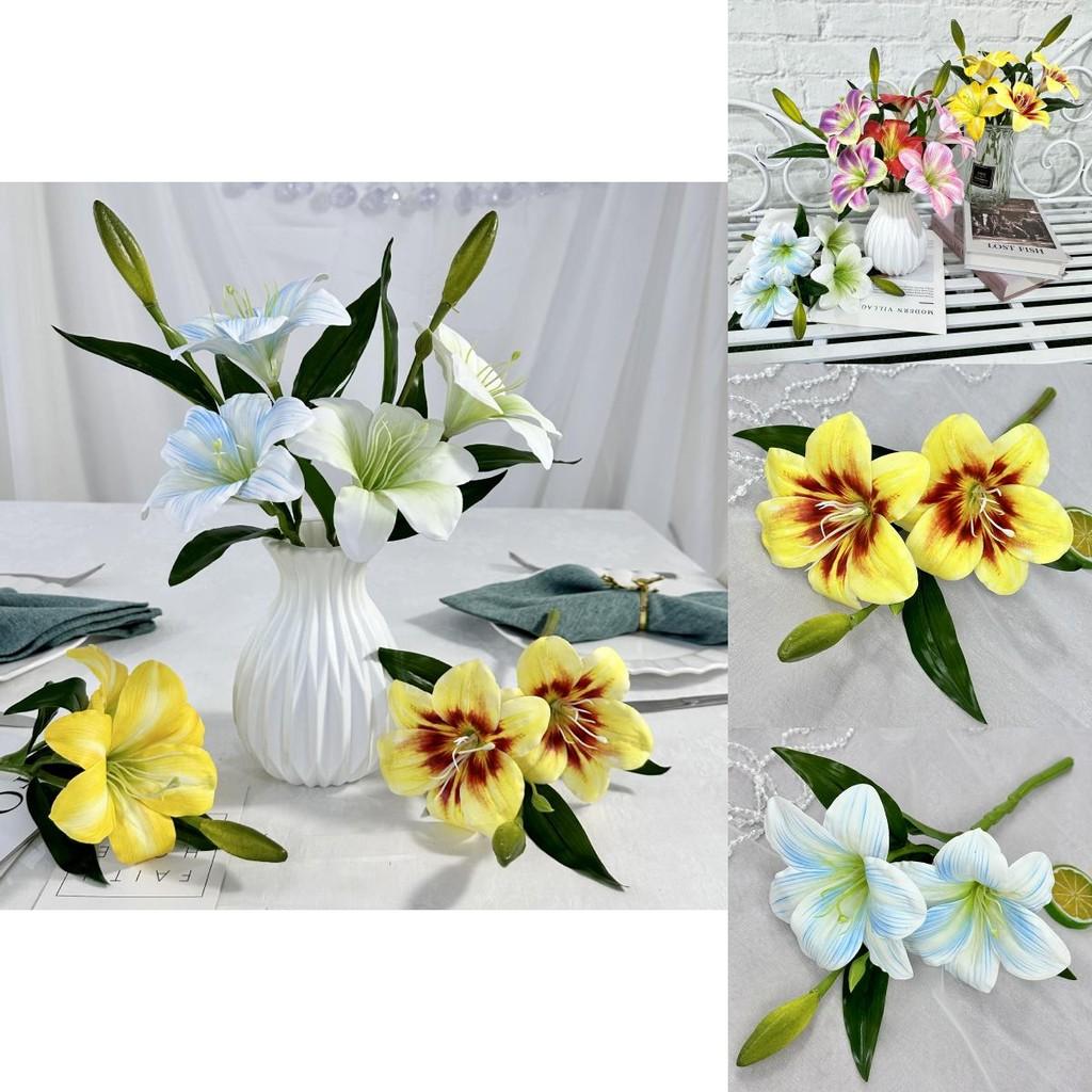 No Ip Realistic Lily And Foxglove Faux Flowers With 3d Printing For Home Styling