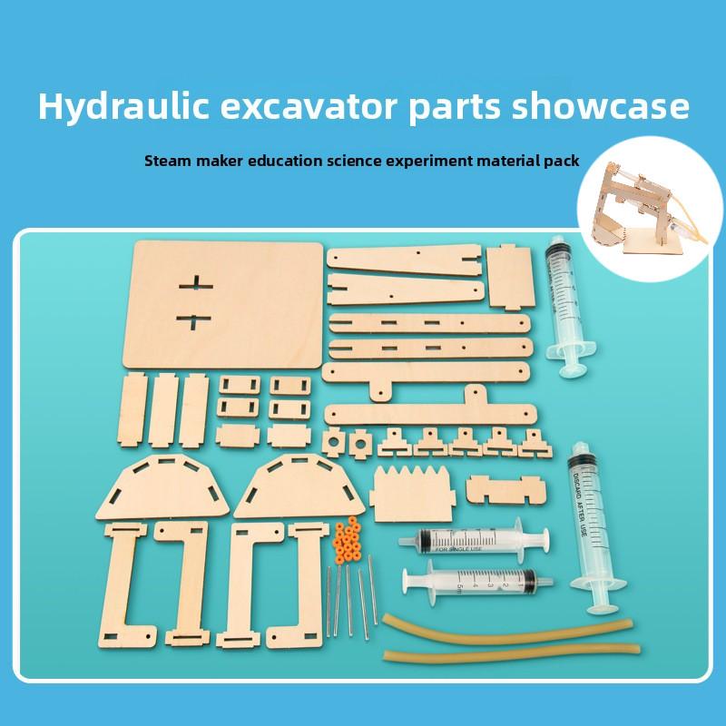 STEM Образовательный Набор Гидравлический Экскаватор Для Детей DIY Научная Игрушка Для Учеников Начальной Школы