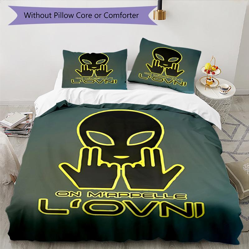 3pcs Jul Fait d'or pattern bedding set duvet cover set includes duvet cover &pillowcases, perfect all season bedroom decoration & gift
