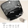 New niche shoulder bag women's chain bag burst pattern first layer cowhide messenger bag women