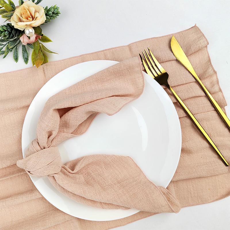 Set of 50 Cotton Cloth Napkins Gauze Fabric 30x30 Cm Factory Outlet Wedding Decor Everyday Use Dinner Tea Towel Table Village