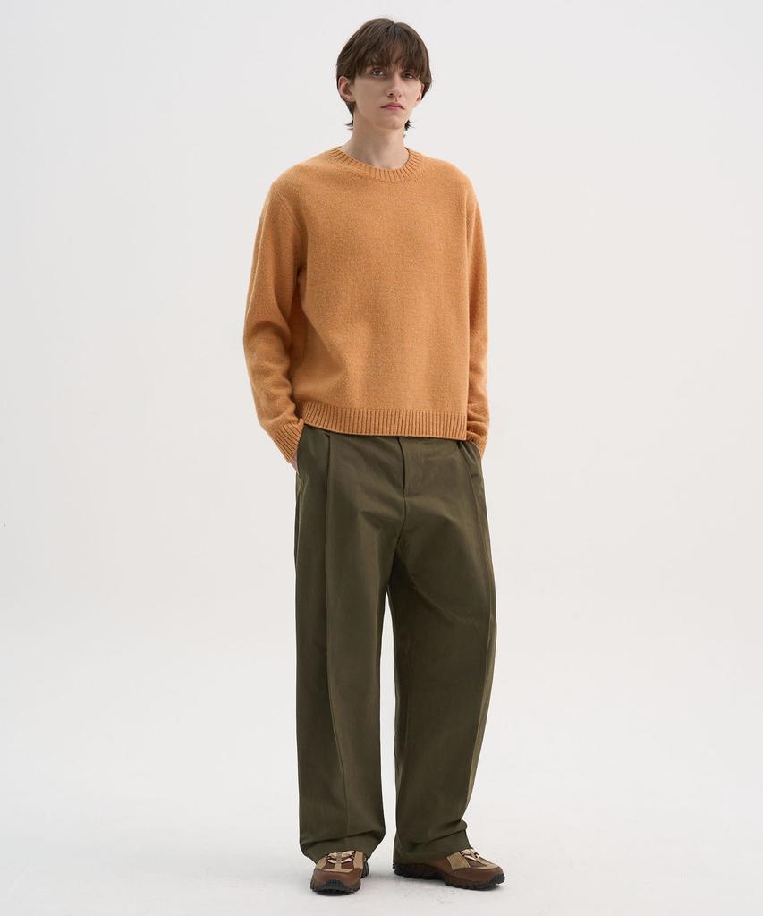 TRIP LE SENS [100% Wool] Pure Light Round Knit_Sunset Orange