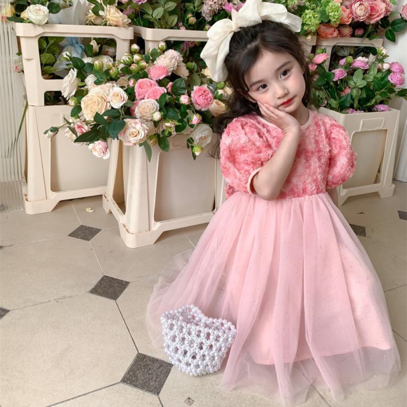 Детское длинное платье для девочек, милое летнее платье принцессы